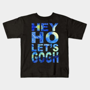 Vincent Van Gogh • Hey Ho Let's Gogh Punk Rock Ramone Kids T-Shirt